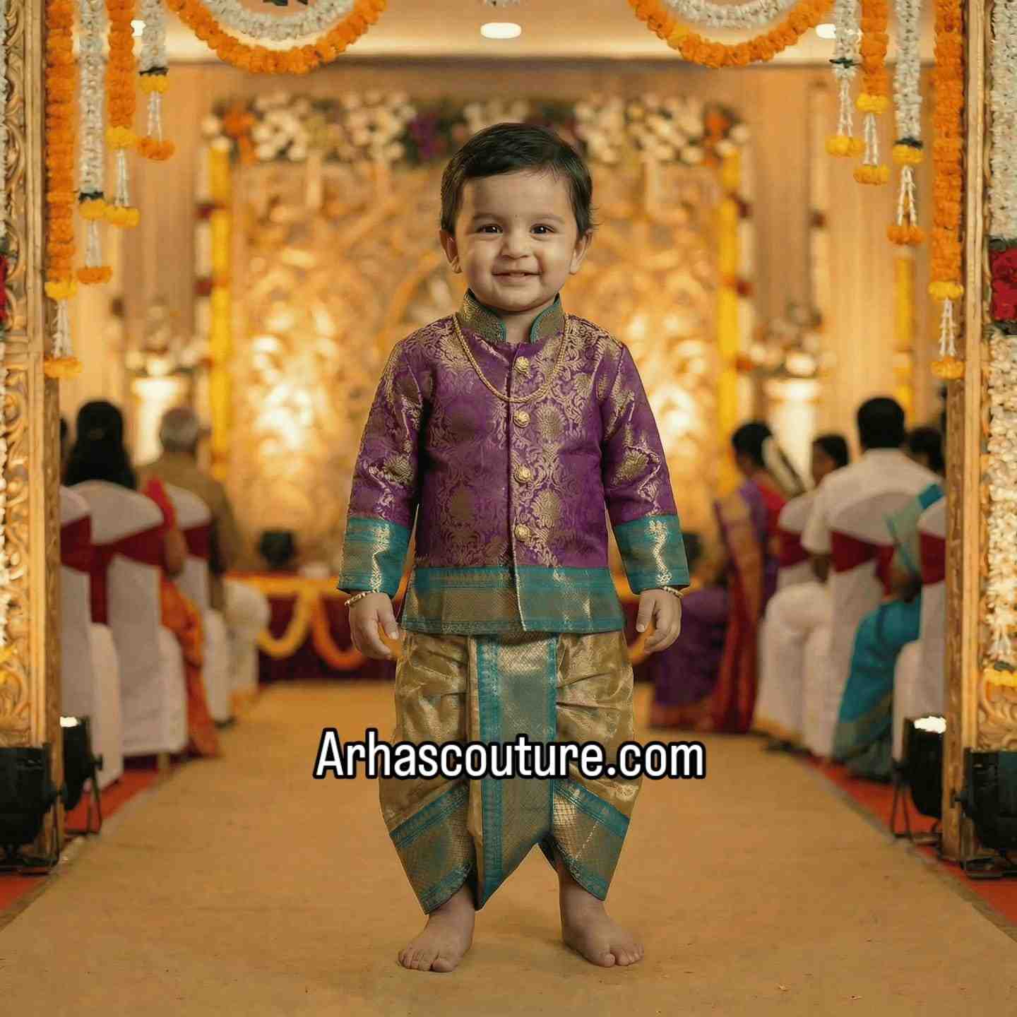 Semi Kanchi pattu outfits by Arhas Couture