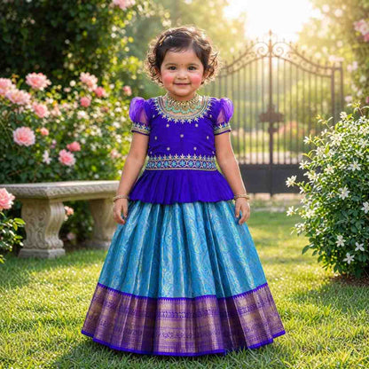 Soft Banarasi family outfit – colour 3 – Arhas Couture