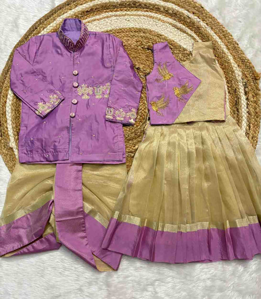 Soft tissue silk family outfits by Arhas Couture