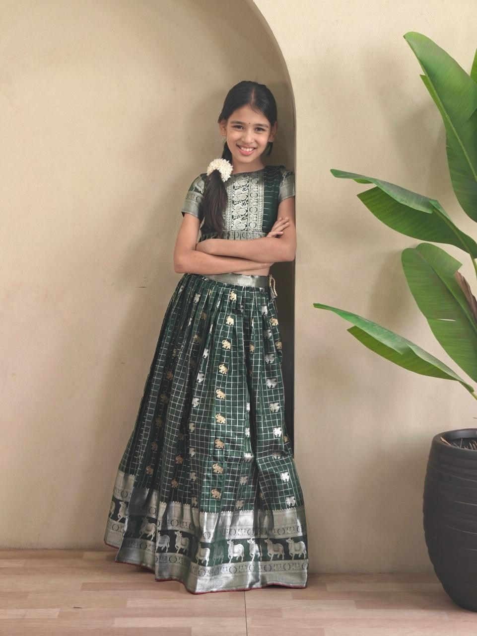 Kid's Kanchi Silk Lehengas