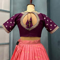 Fancy Kota checks lehenga – colour view – Arhas Couture