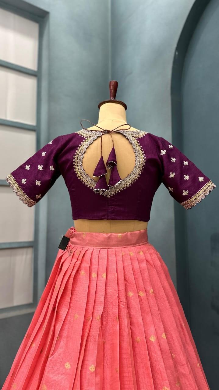 Fancy Kota checks lehenga – colour view – Arhas Couture