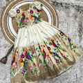 Kids soft Paithani silk gowns by Arhas Couture