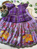 Kids Viscose tissue lehenga – 5 colours – 1 to 15 years – Arhas Couture