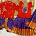 Semi Gadwal family outfits by Arhas Couture