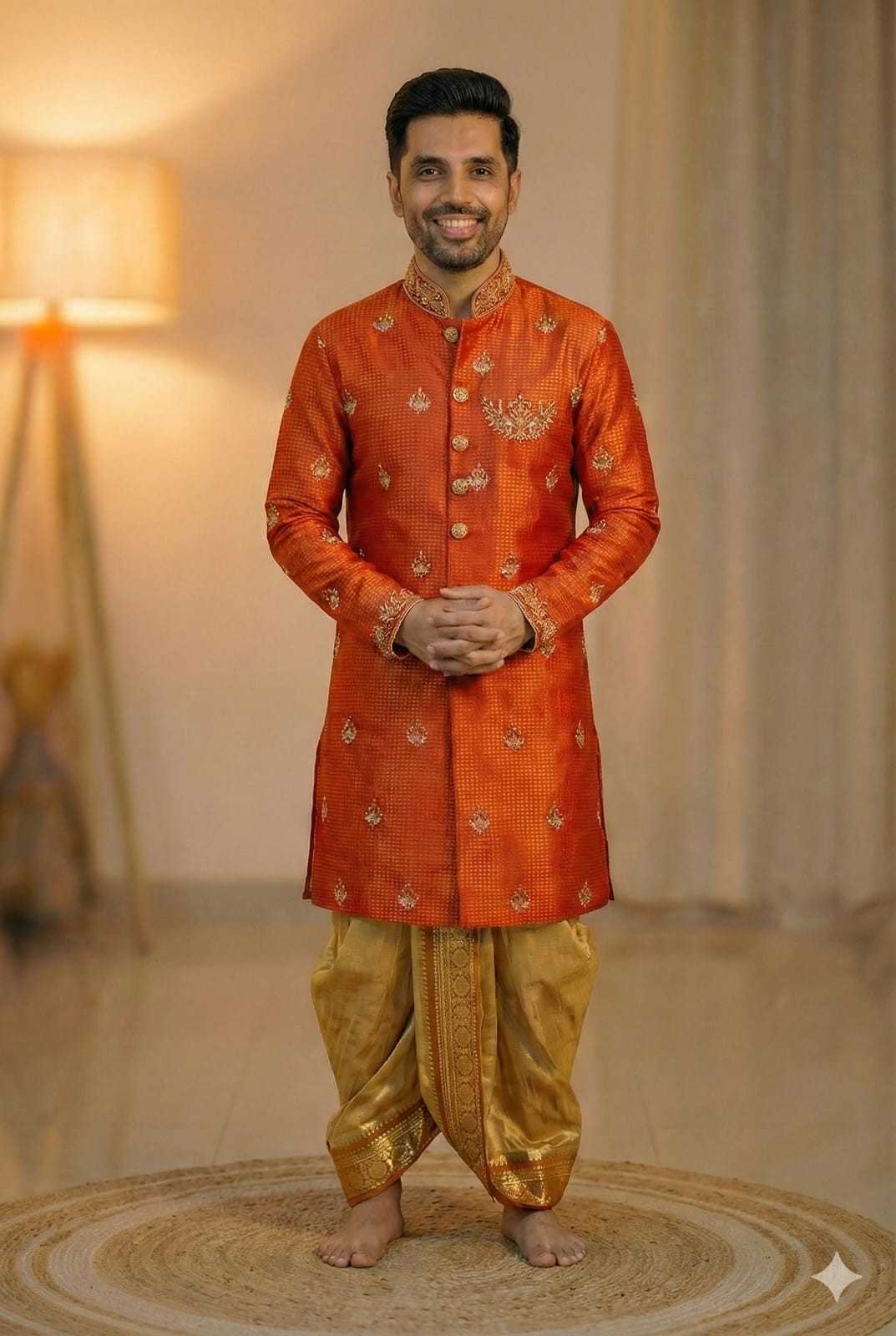 Fancy Banarasi tissue family outfit – full set – Arhas Couture