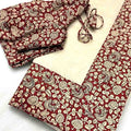 Fancy Chanderi cotton saree with Pichwai Kalamkari border – Arhas Couture