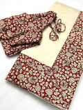 Fancy Chanderi cotton saree with Pichwai Kalamkari border – Arhas Couture