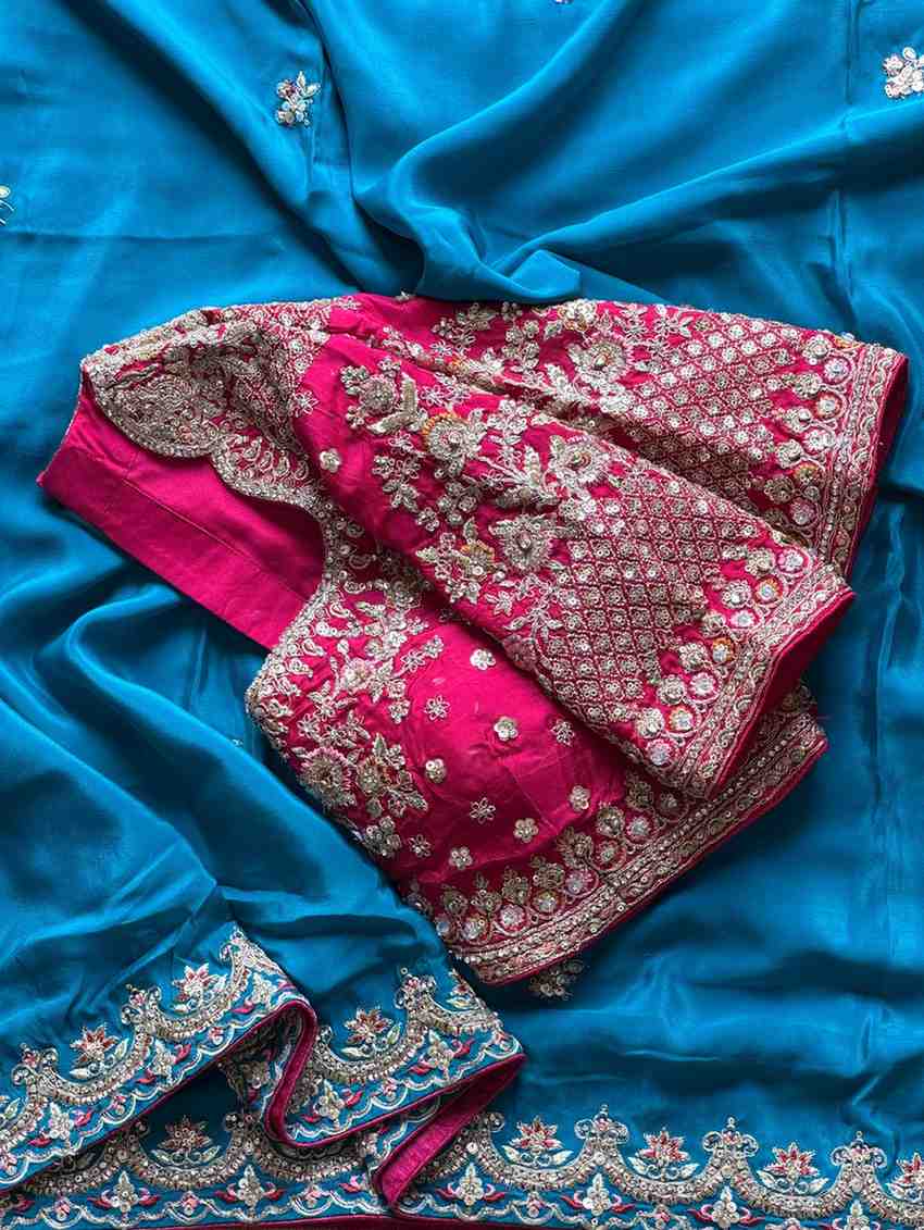 Fancy tissue crepe saree – colour 2 – Arhas Couture