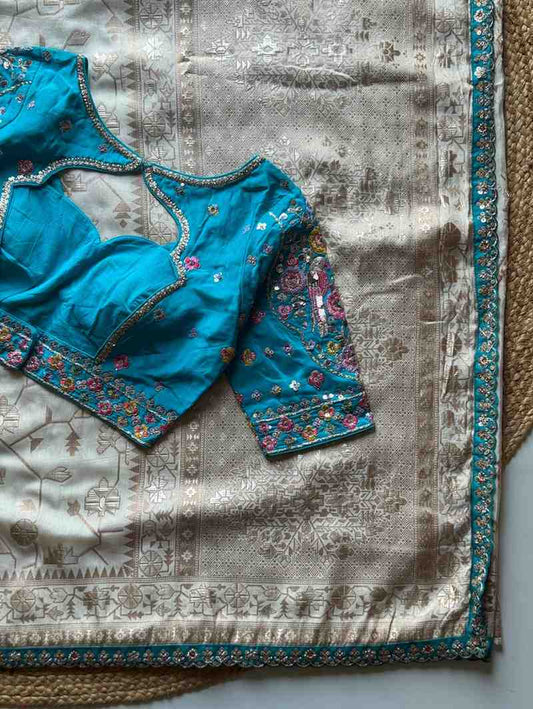 Munga Silk Embroidered Saree