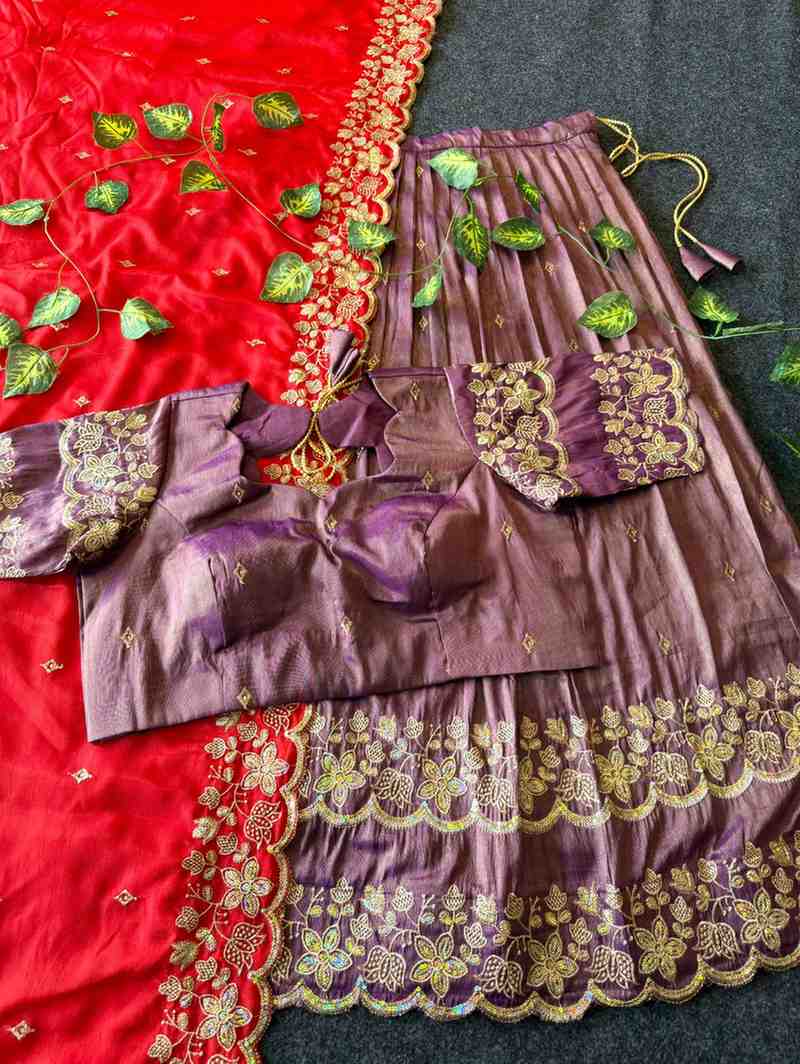 Fancy Viscose tissue lehenga – colour 2 – Arhas Couture