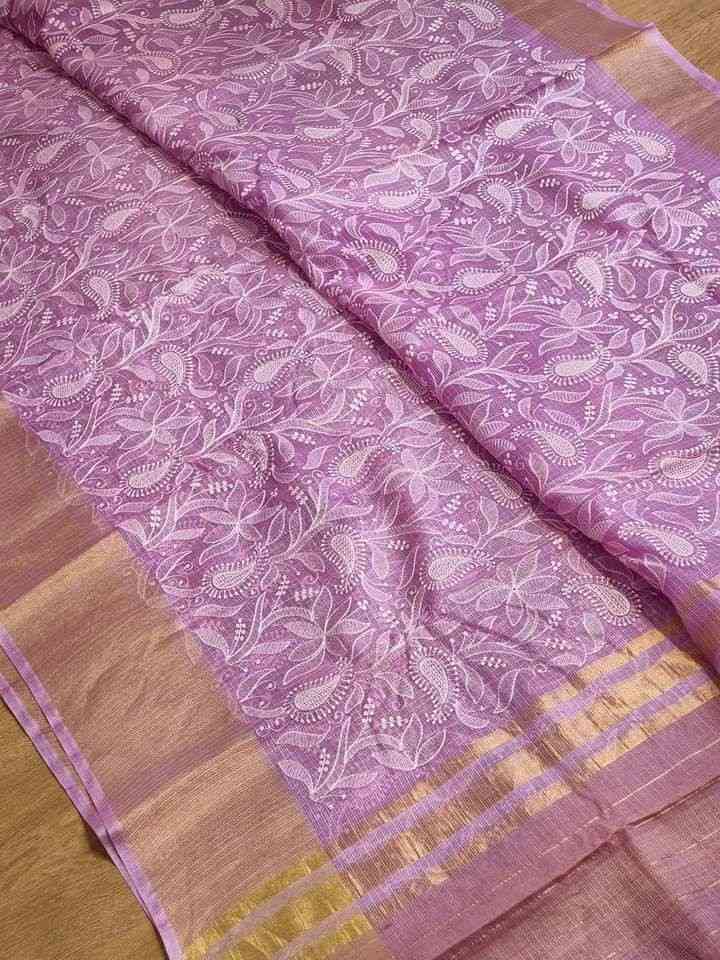 Dyeable Embroidery Silk Sarees