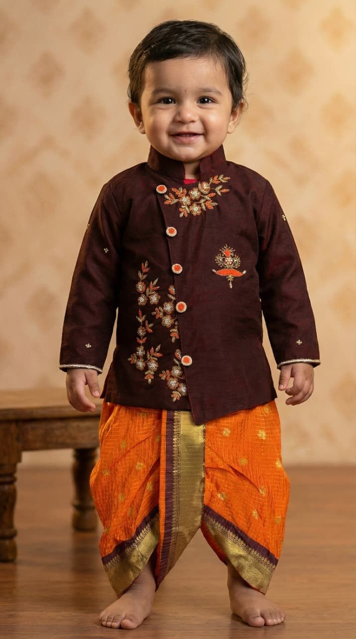 Semi Kanchi Family Outfits