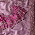 Fancy nylon tissue crepe saree – colour view – Arhas Couture