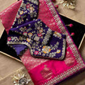 Fancy satin silk sequence saree with multi-colour sequins – Arhas Couture