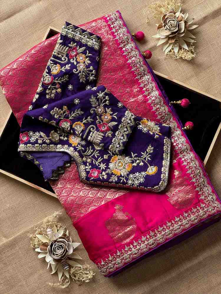 Fancy satin silk sequence saree with multi-colour sequins – Arhas Couture