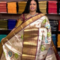 Hand Painted Banarasi Tissue Silk Sarees