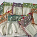 Fancy tissue silk saree with heavy embroidery and Tussar border – Arhas Couture