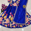 Kid's Digital Print Silk Lehengas