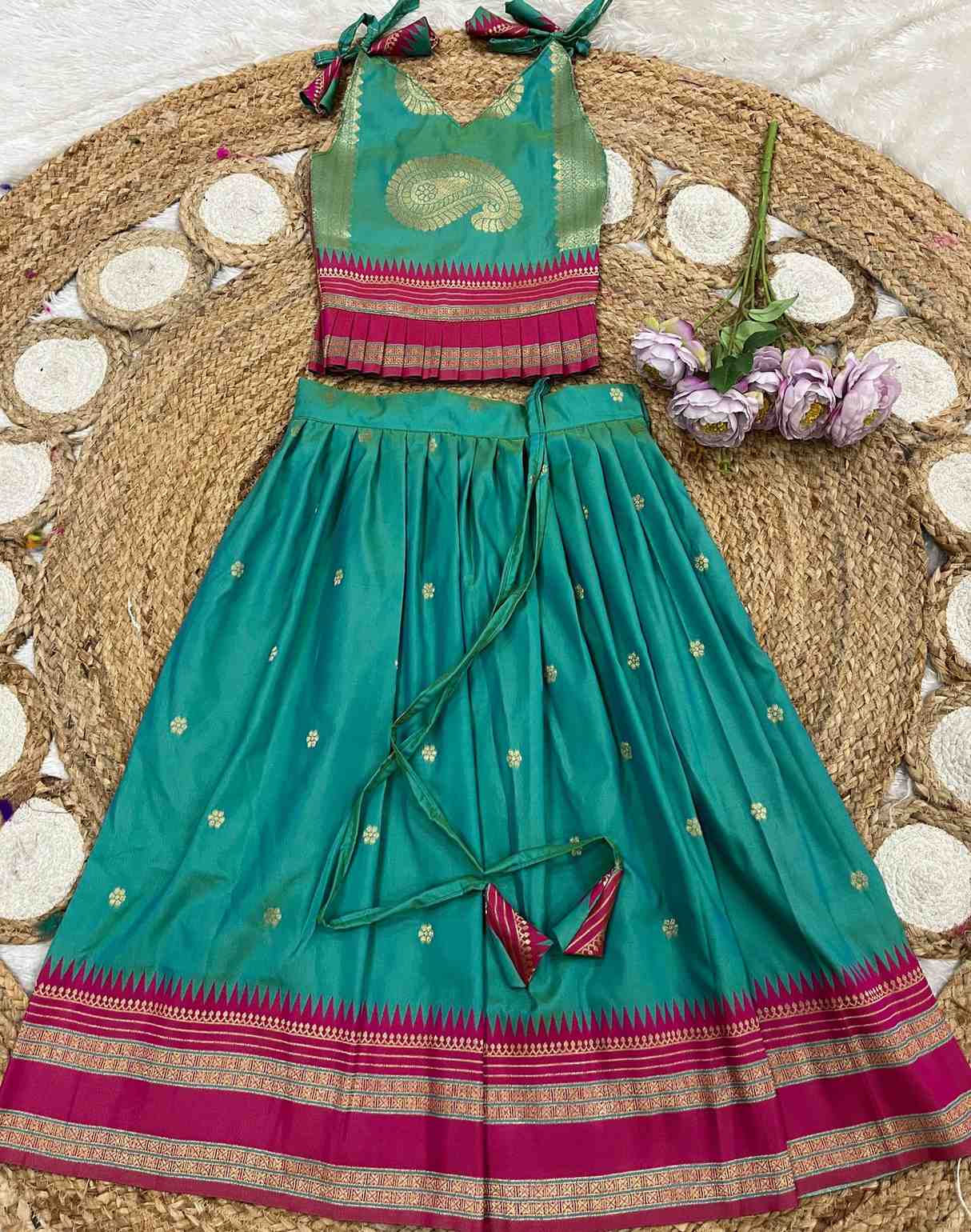 Kid's Narayanpet Silk Lehengas
