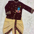 Raw silk kurta family outfit – shimmer dhoti – Arhas Couture
