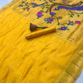 Khadi Raw Silk Paithani Sarees