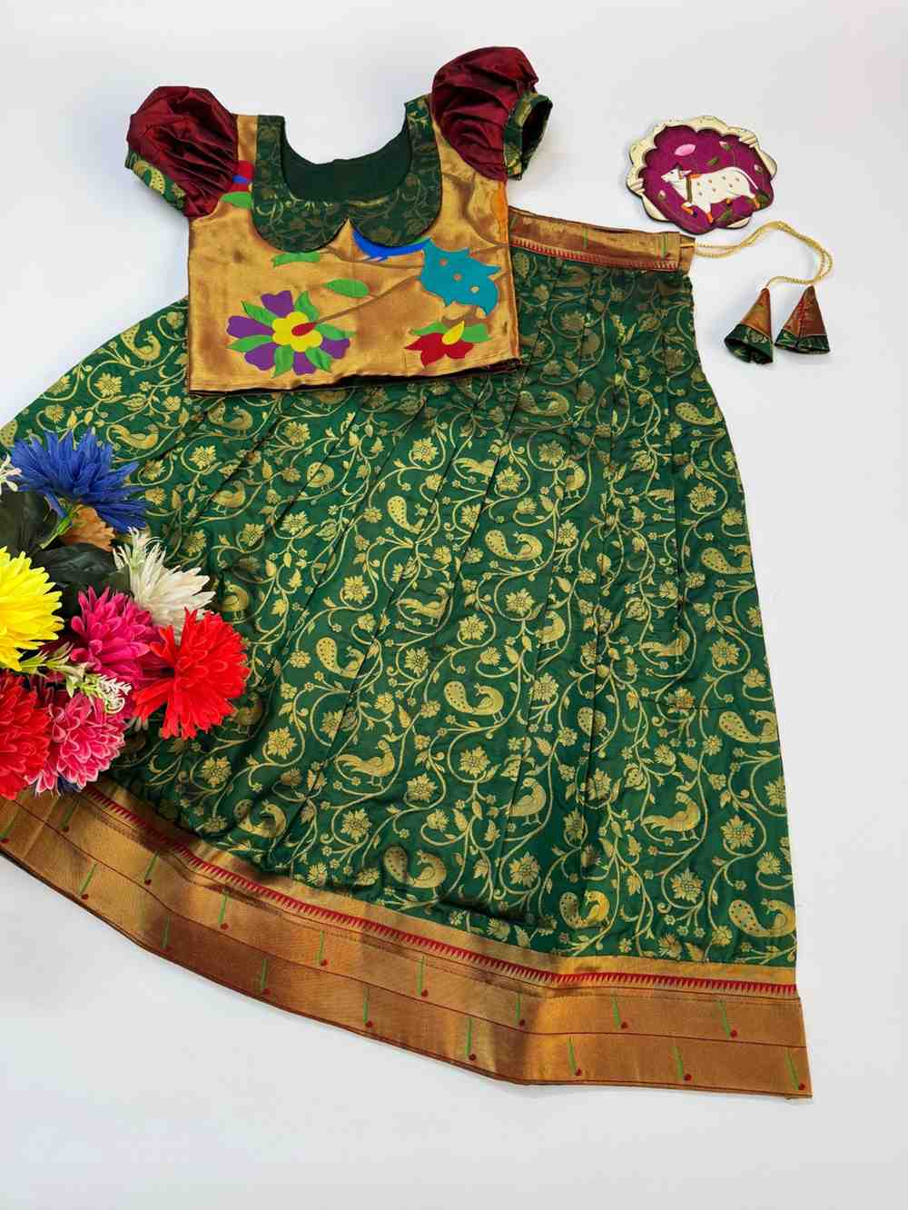 Kids Meenakari lehenga – colour 1 – Arhas Couture