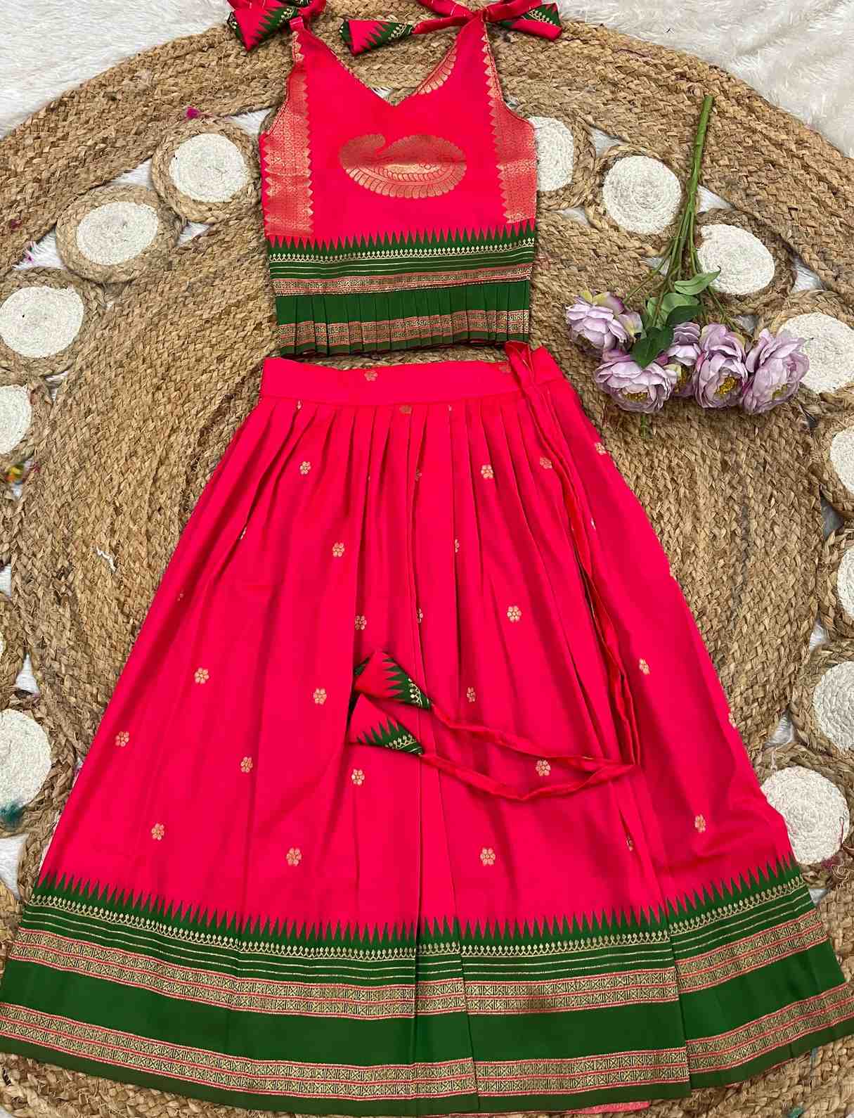 Kid's Narayanpet Silk Lehengas