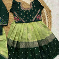 Soft Banarasi silk family outfits by Arhas Couture