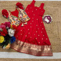 Kid's Paithani Zari Gowns