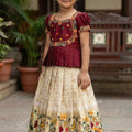 Kids soft Banarasi silk lehenga – 6 months to 15 years – Arhas Couture