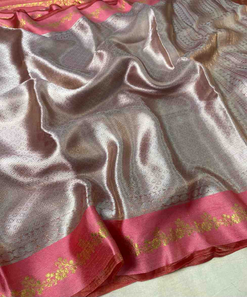 Fancy Banarasi tissue brocade saree – colour 1 – Arhas Couture