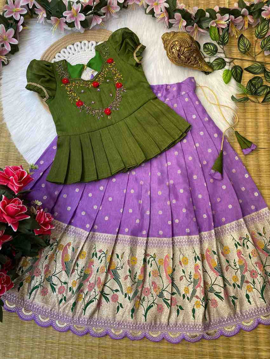 Kid's Russian Dola Silk Lehengas