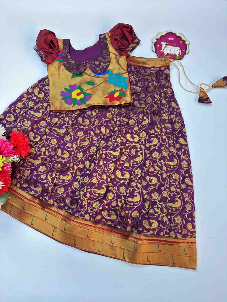 Kids Meenakari lehenga – colour 3 – Arhas Couture