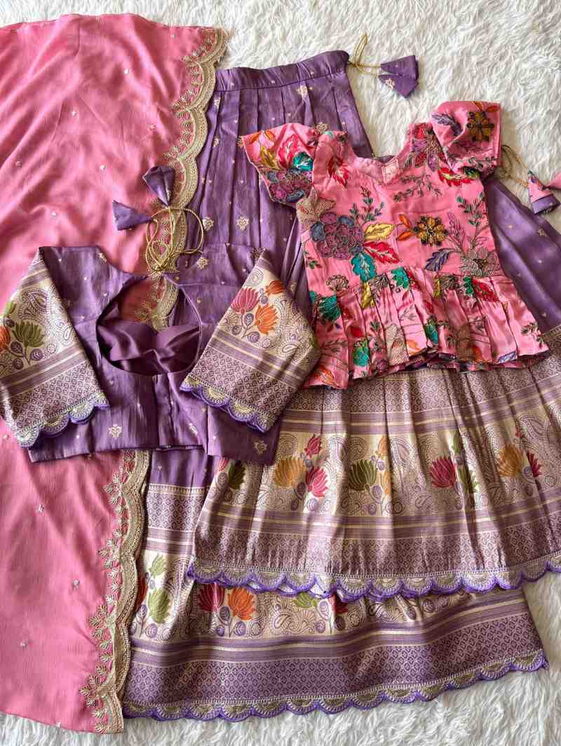 Tissue silk family outfit – colour view – Arhas Couture