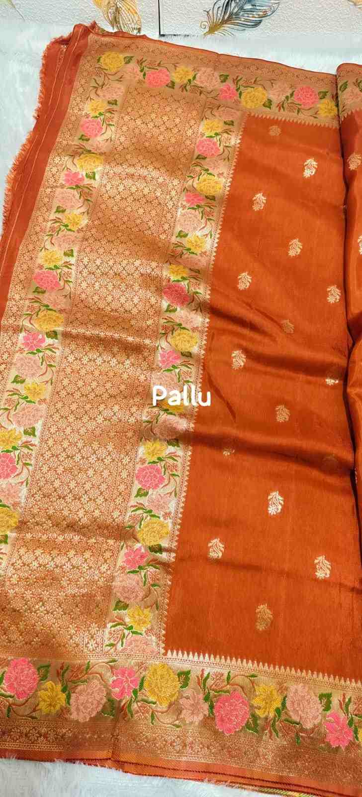 Floral Tussar Silk Sarees