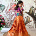 Kids Dola silk lehengas by Arhas Couture