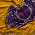 Fancy nylon tissue crepe saree – colour 2 – Arhas Couture
