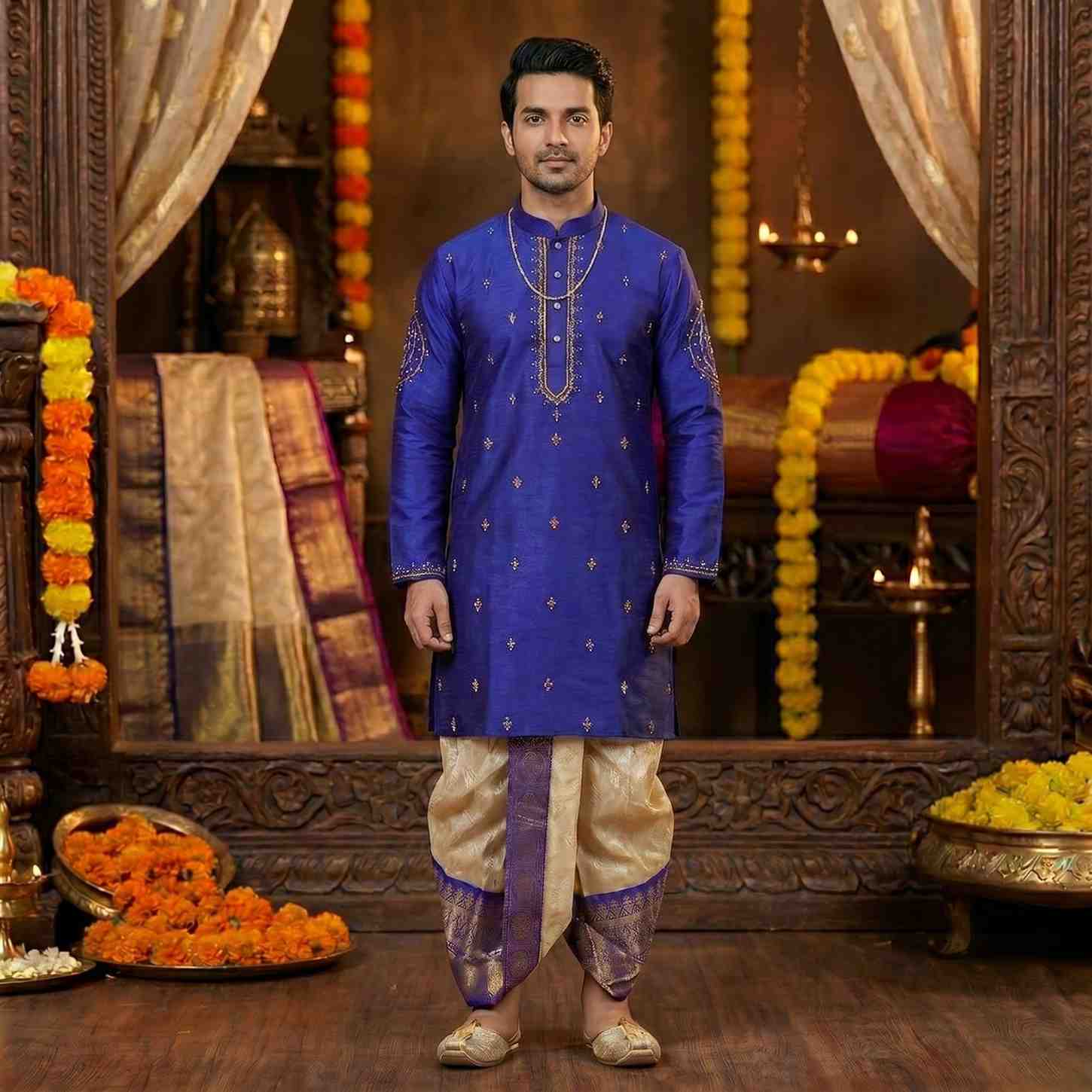 Raw silk family outfit – colour 2 – Arhas Couture