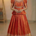Fancy Banarasi tissue family outfit – maggam work – Arhas Couture
