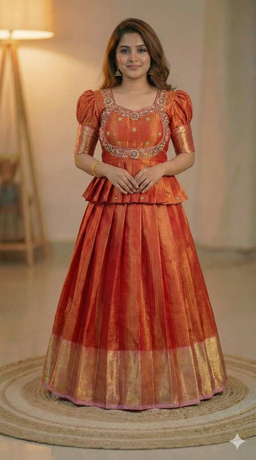 Fancy Banarasi tissue family outfit – maggam work – Arhas Couture