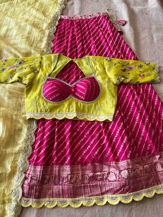 Soft Khadi Zari Lehengas