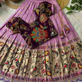 Kids Dola silk lehenga – pink – Arhas Couture