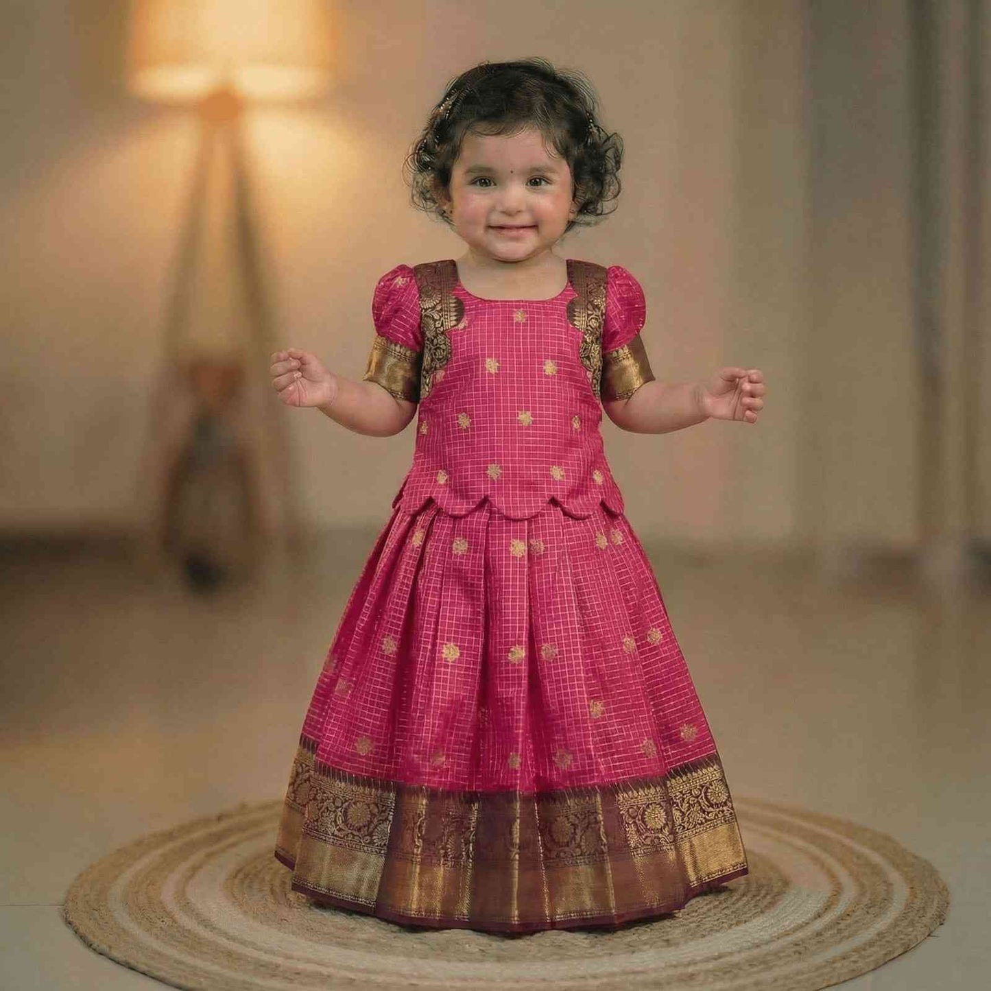 Semi silk lehenga – colour 1 – Arhas Couture