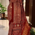 Fancy Ajrakh Modal saree – colour 2 – Arhas Couture