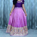 Kids Dola Paithani lehenga – colour view – Arhas Couture