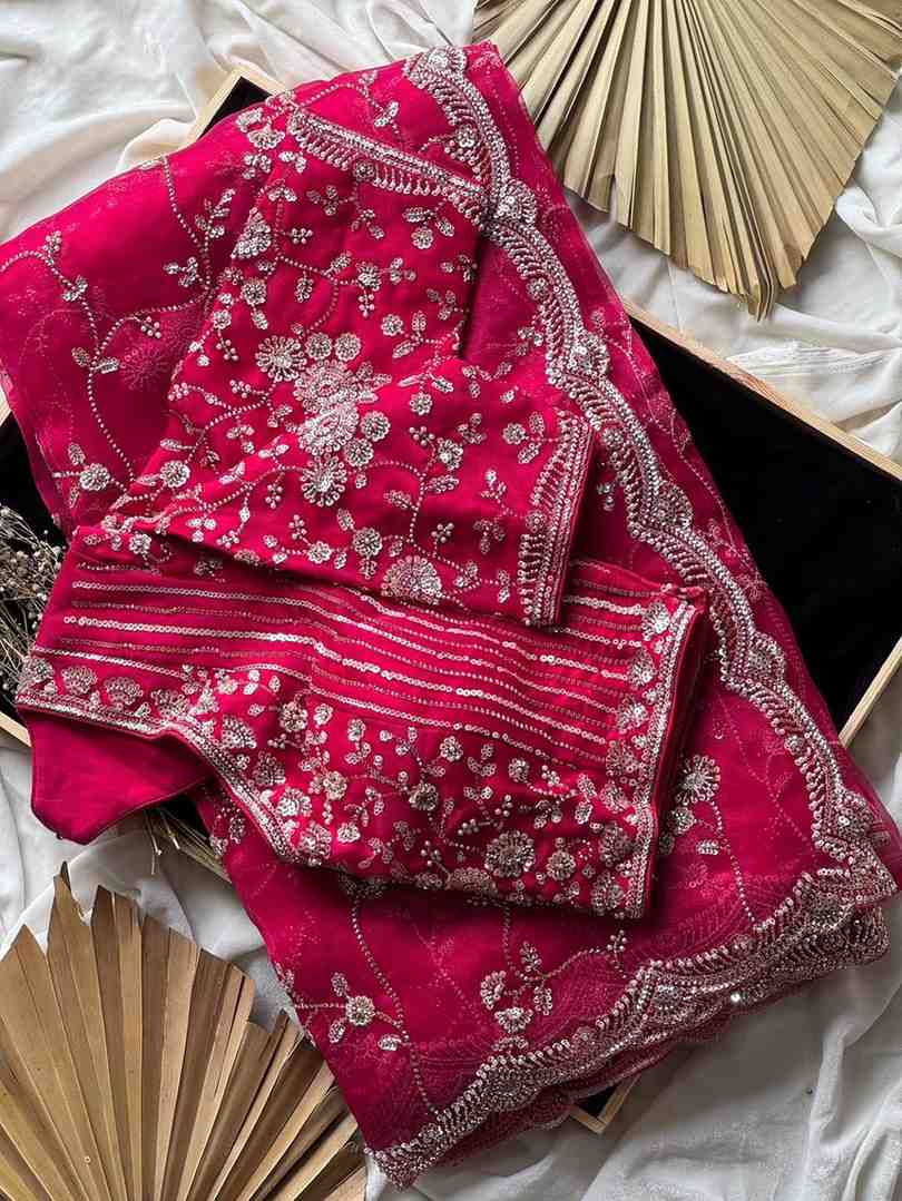 Nylon Tissue Crepe Silk Saree