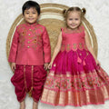 Kid's Banarasi Silk Family Outfits