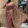 Ajrakh Print Chinnon Saree