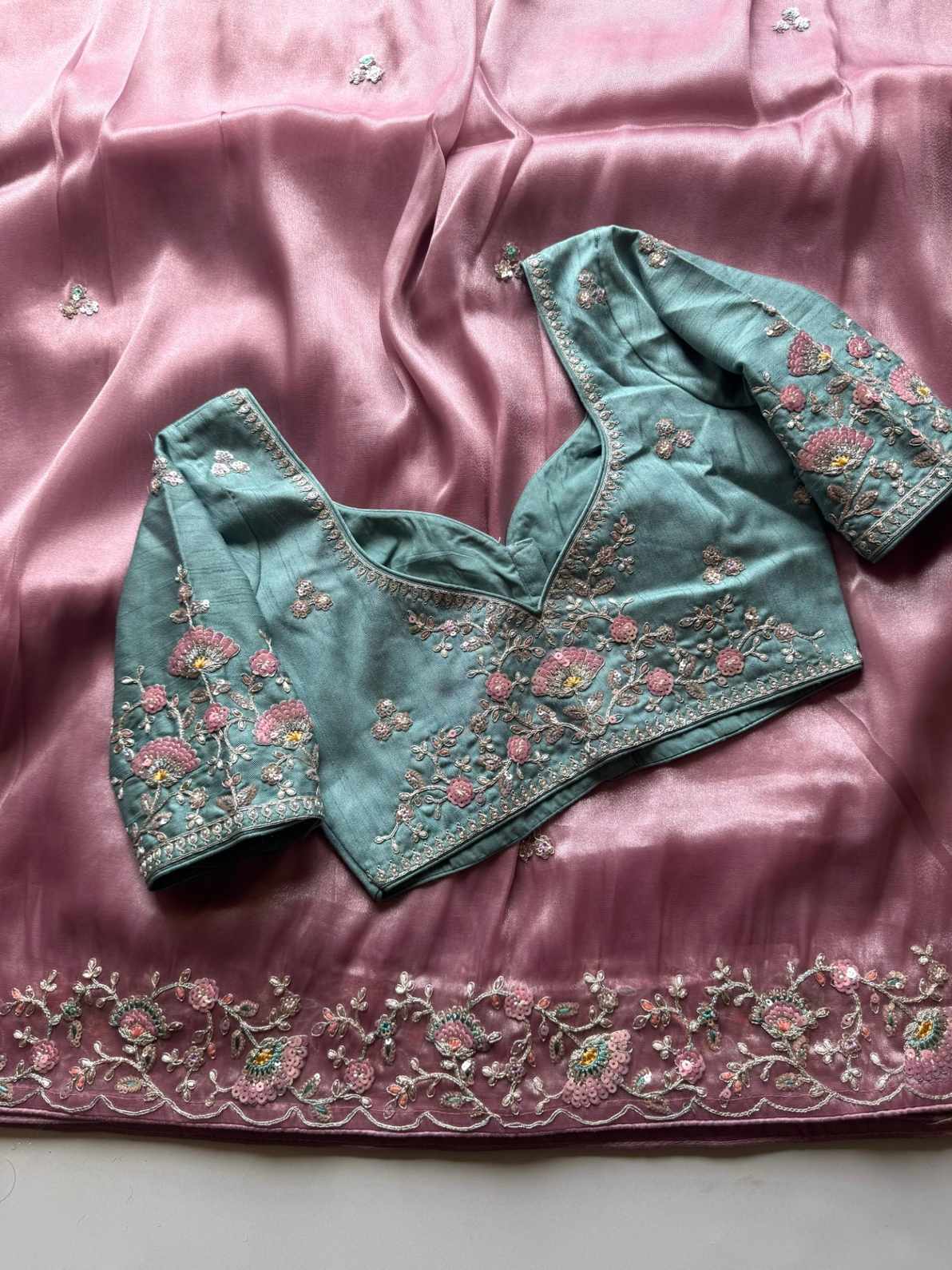 Tissue Silk Work Saree